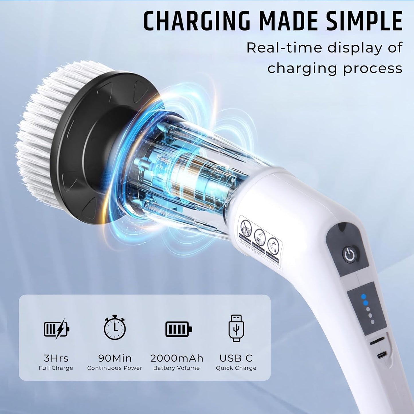 Cleanistic™ Electric Spin Scrubber (9-in-1)