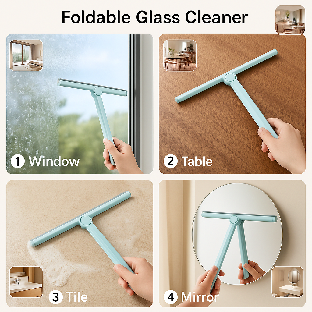 SparkWipe™ 2-in-1 Foldable Glass Cleaner