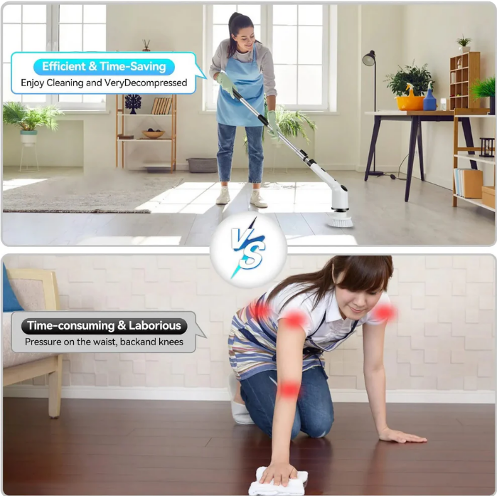 Cleanistic™ Electric Spin Scrubber (9-in-1)