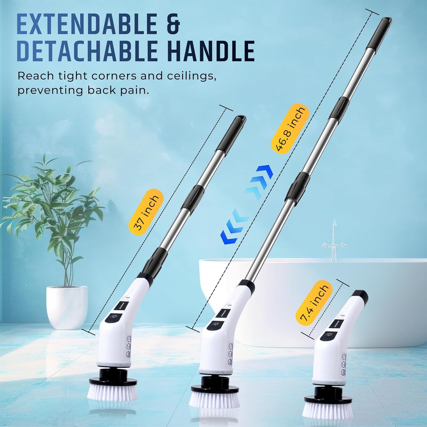 Cleanistic™         Electric Spin Scrubber (9-in-1)