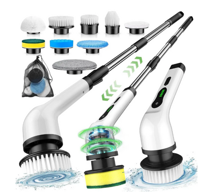 Cleanistic™         Electric Spin Scrubber (9-in-1)