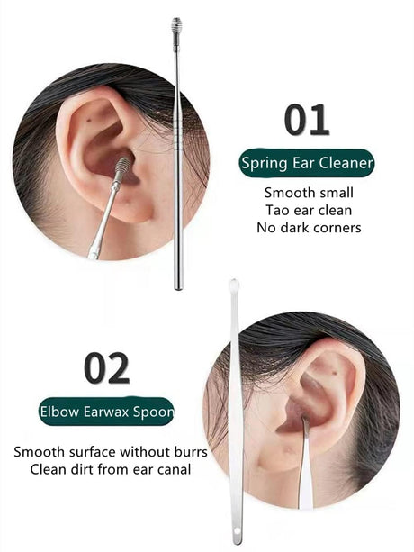 EarEase Pro 6-Piece Stainless Steel Ear Cleaning Kit (BUY 1 GET 1 FREE)